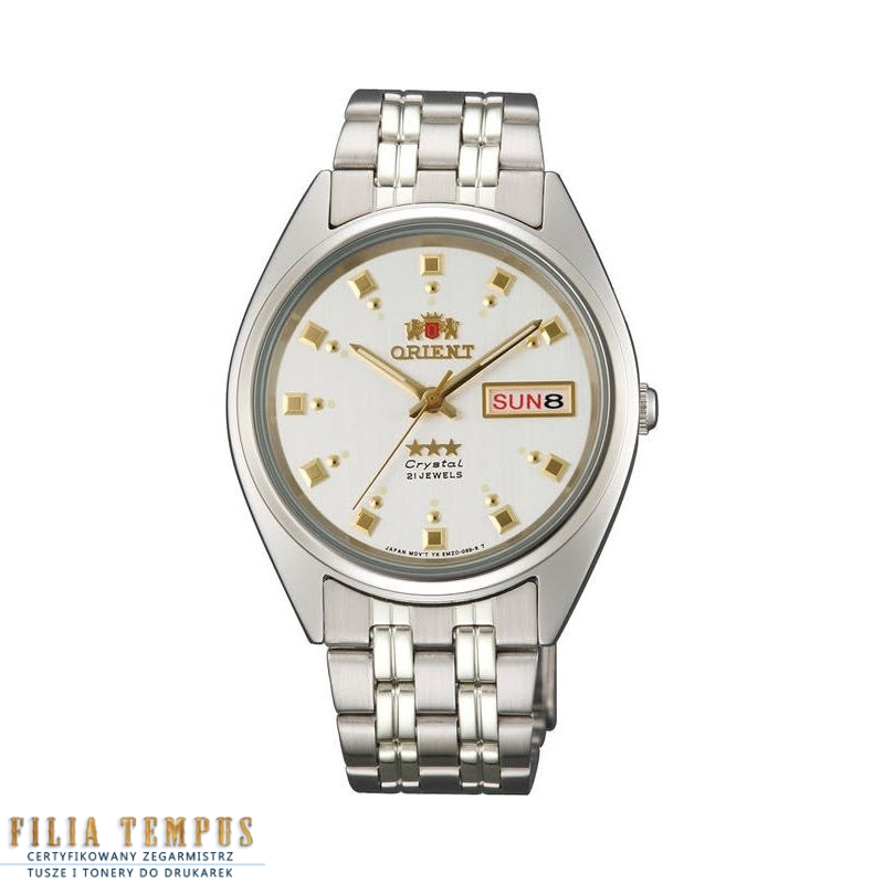 klasyczny męski, uniseks Zegarek Orient FAB00009W9 Three Stars Crystal na bransolecie klasyczny męski, uniseks Zegarek Orient FAB00009W9 Three Stars Crystal na bransolecie