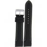 Pasek Vostok Europe Rocket N1 - Skóra (5146) czarny z białym p. błyszcząca kl. - Paski i bransolety VOSTOK