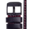 Pasek Vostok Europe Almaz - Skóra (C260) czarny z czerwonym p. czarna kl. - Paski i bransolety VOSTOK
