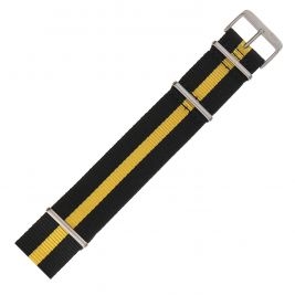 Pasek Vostok Europe Expedition - Nylon (5196) czarny z żółtym śr. matowa kl. - Paski i bransolety VOSTOK