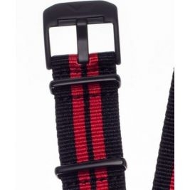 Pasek Vostok Europe Almaz - Nylon (C260) czarny z czerwonym śr. czarna kl. - Paski i bransolety VOSTOK