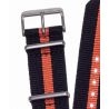 Pasek Vostok Europe Almaz - Nylon (H263) czarny z pomarańczowym śr. matowa kl. - Paski i bransolety VOSTOK
