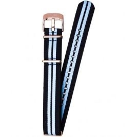 Pasek Vostok Europe Almaz - Nylon O266 czarny z niebieskim śr. różowa kl.