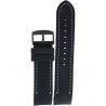 Pasek Vostok Europe Anchar - Skóra (4142) czarny z białym p. czarna kl. - Paski i bransolety VOSTOK