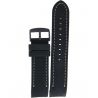 Pasek Vostok Europe Anchar - Skóra (4142) czarny z białym p. czarna kl. - Paski i bransolety VOSTOK