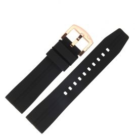 Pasek Vostok Europe Almaz - Silikon (B259) czarny różowa kl. - Paski i bransolety VOSTOK