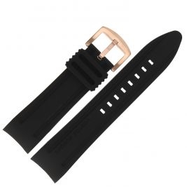 Pasek Vostok Europe Anchar - Silikon (O585) czarny z różowa kl. - Paski i bransolety VOSTOK