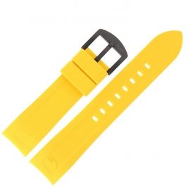 Pasek Vostok Europe Rocket N1 - Silikon 225 (C418) żółty z czarną kl. - Paski i bransolety VOSTOK