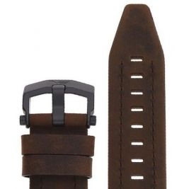 Pasek Vostok Europe Lunokhod - Skóra (C629) brązowy z czarnym p. czarna kl. - Paski i bransolety VOSTOK