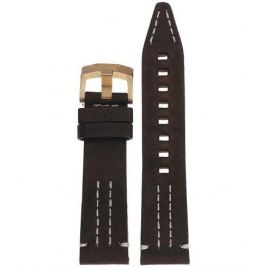 Pasek Vostok Europe Rocket N1 - Skóra (O565) brązowy z białym p. brązowa kl. - Paski i bransolety VOSTOK