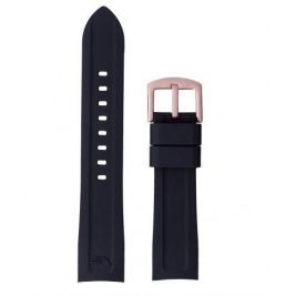 Pasek Vostok Europe Rocket N1 - Silikon 225 (B619) czarny z różową kl. - Paski i bransolety VOSTOK