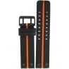 Pasek Vostok Europe Expedition - Skóra (4197) czarny z pomarańczowym śr. czarna kl. - Paski i bransolety VOSTOK
