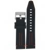 Pasek Vostok Europe Ekranoplan 2 - Skóra (A509) czarny z pomarańczowym p. matowa kl. - Paski i bransolety VOSTOK