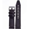 Pasek Vostok Europe Ekranoplan 2 - Skóra (A508) czarny z białym p. błyszcząca kl. - Paski i bransolety VOSTOK