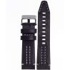 Pasek Vostok Europe Ekranoplan 2 - Skóra (A508) czarny z białym p. błyszcząca kl. - Paski i bransolety VOSTOK