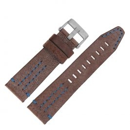 Pasek Vostok Europe Ekranoplan 2 - Skóra (H514) brązowy z niebieskim p. matowa kl. - Paski i bransolety VOSTOK