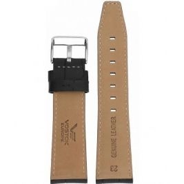 Pasek Vostok Europe Gaz-14 - Skóra 565 (A598) czarny croco z białym p. błyszcząca kl. - Paski i bransolety VOSTOK