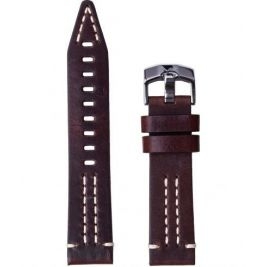 Pasek Vostok Europe Rocket N1 - Skóra (A615) brązowy z białym p. błyszcząca kl. - Paski i bransolety VOSTOK