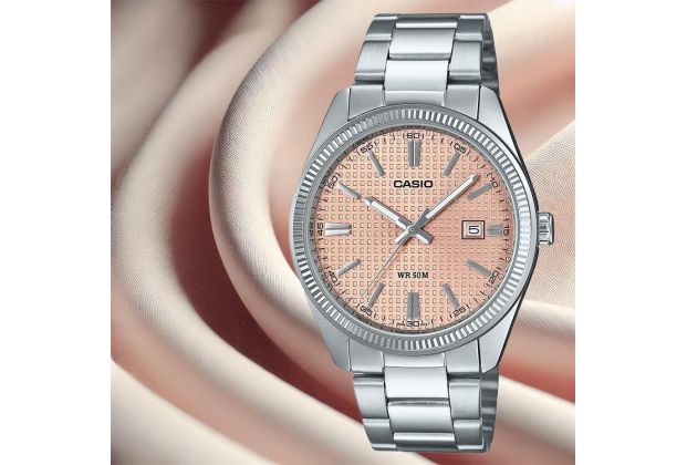 Casio zegarek unisex z różową tarczą