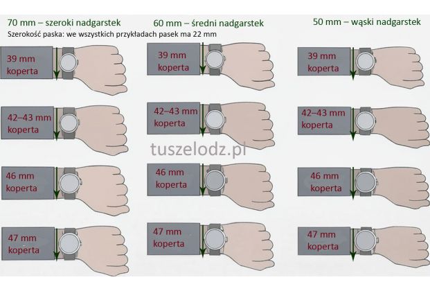 Rozmiary kopert zegarków męskich – jak dopasować zegarek do nadgarstka