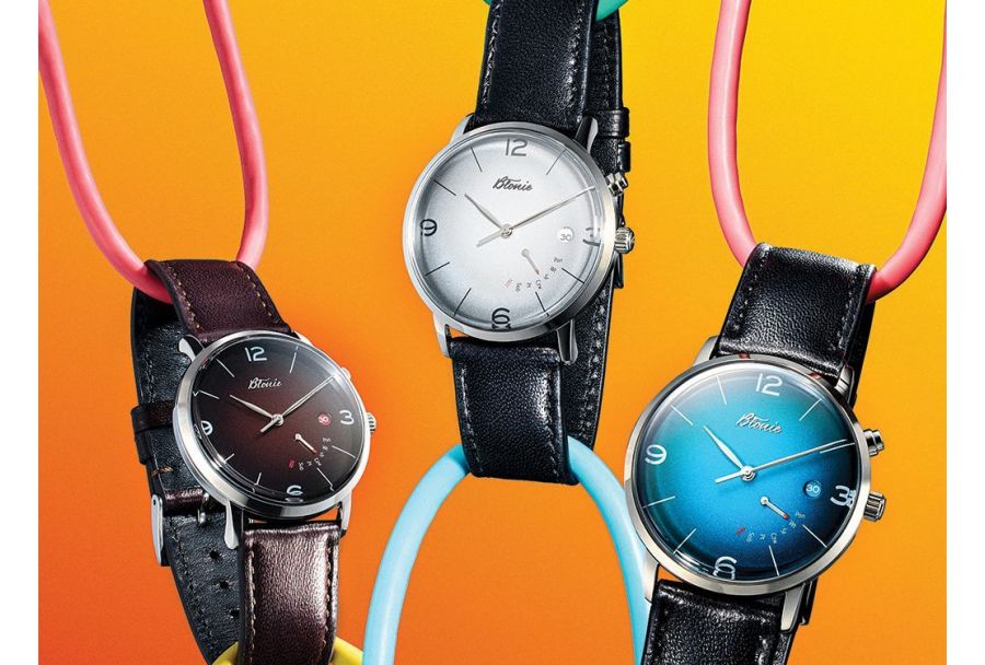 Garniturowe zegarki kinetyczne na skórzanym pasku Błonie Elektro