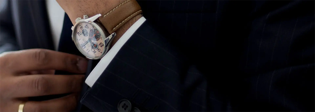 Męski klasyczny zegarek do garnituru